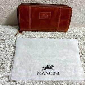 Mancini Casablanca Ladies' RFID Secure Double Zipper Clutch Wallet.